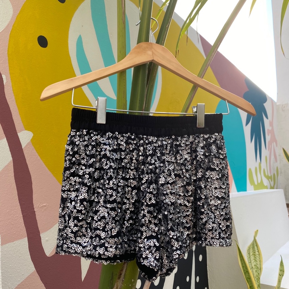 Zara sequin shorts